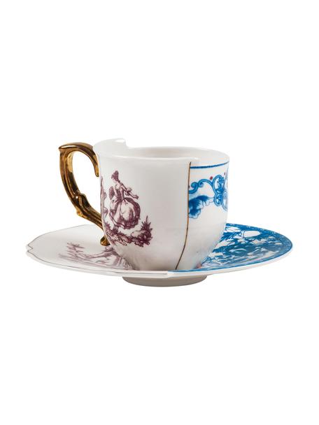 Set tazza con piattino Eufemia 2 pz, Porcellana Bone China, Multicolore, Set in varie misure