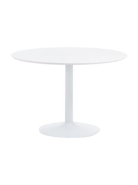 Okrągły stół do jadalni Mallorca, Blat: płyta pilśniowa średniej , Nogi: metal malowany proszkowo, Biały, Ø 110 cm x W 74 cm