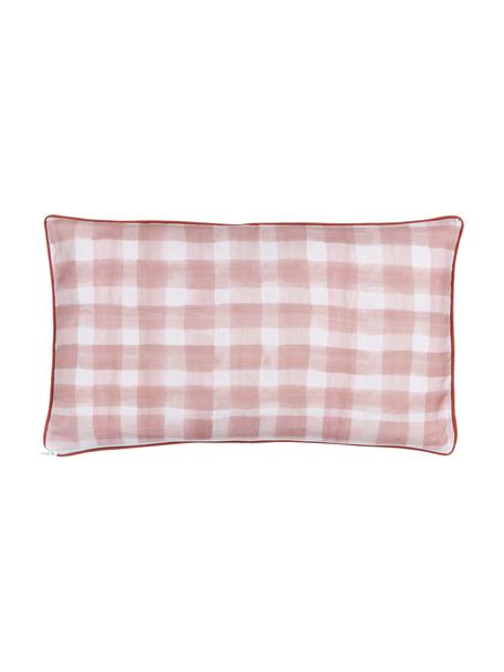 Designový oboustranný povlak na polštář Check od Candice Gray, 100 % bavlna, s certifikátem GOTS, Růžová, Š 30 cm, D 50 cm