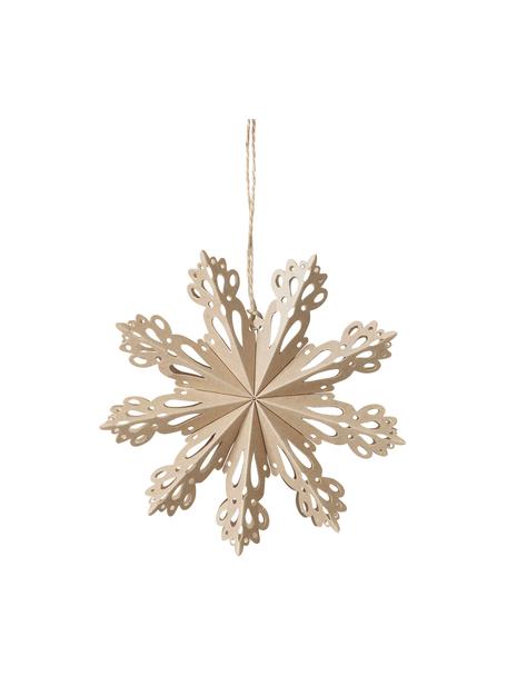 Závěsná dekorace Snowflake, Papír, Béžová, Ø 15 cm