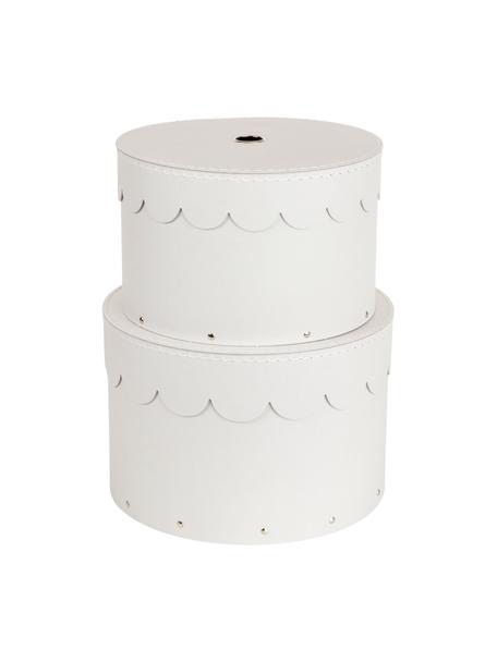 Aufbewahrungsboxen-Set Wilma, 2-tlg., Fester, laminierter Karton (100 % recyceltes Papier), Greige, Set mit verschiedenen Größen