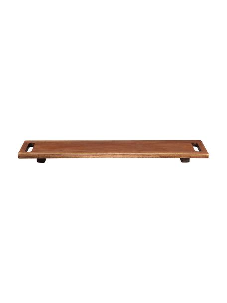 Deska do serwowania z drewna Wood, Drewno naturalne, Ciemne drewno naturalne, D 60 x S 13 cm