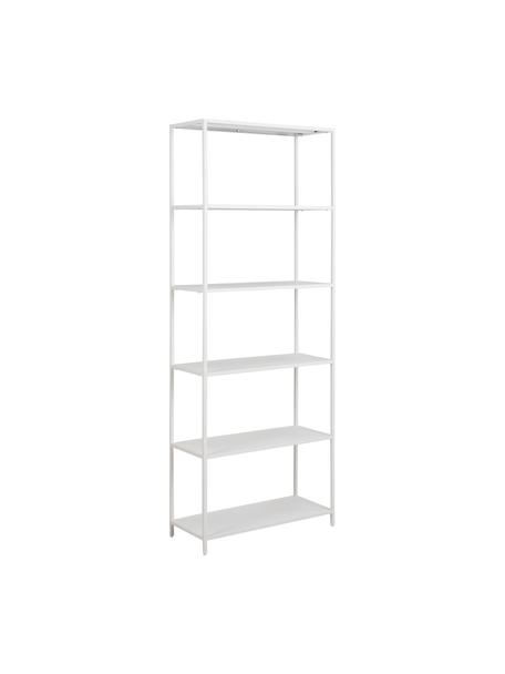 Libreria in metallo bianco Neptun, Metallo rivestito, Bianco, Larg. 70 x Alt. 185 cm