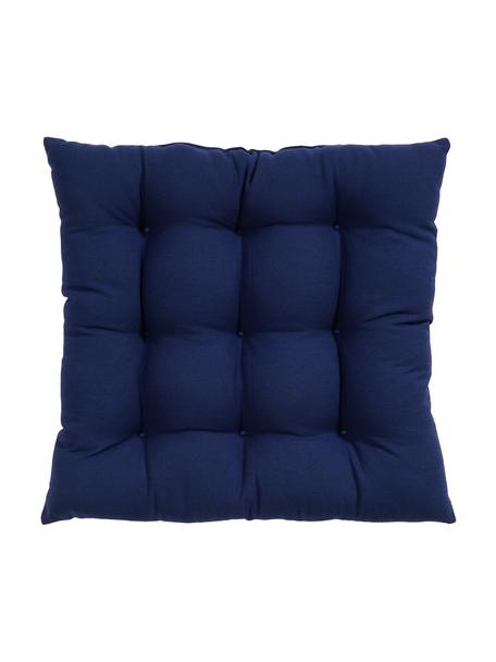 Cojines de asiento Ava, 2 uds., Funda: 100% algodón, Azul marino, An 40 x L 40 cm