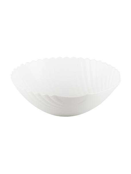 Miska ze szkła Shell, Szkło, Biały, Ø 24 x W 8 cm