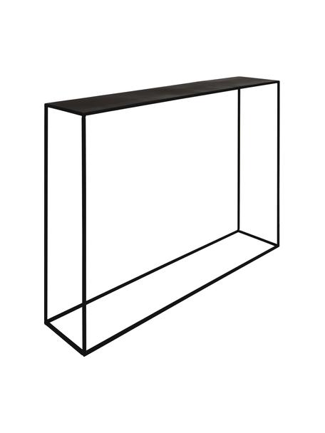 Konsola z metalu Expo, Metal malowany proszkowo, Czarny, S 110 x G 25 cm