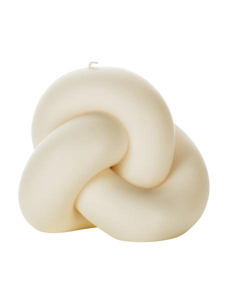 Bougie décorative Knot, Cire, Blanc crème, larg. 11 x haut. 11 cm