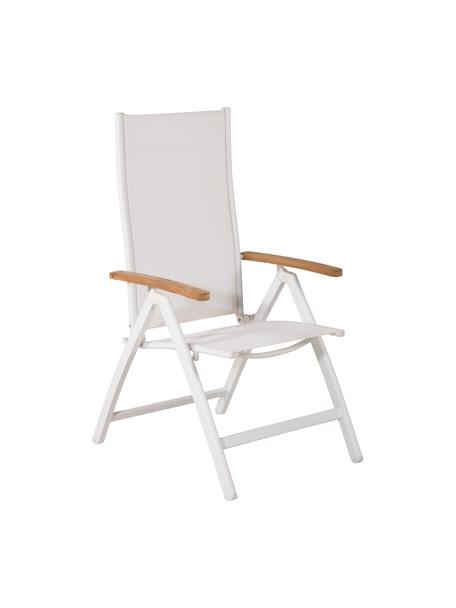 Składane krzesło ogrodowe Panama, Stelaż: aluminium, lakierowane, Biały, S 58 x G 75 cm