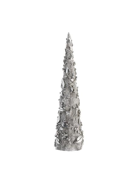 Ręcznie wykonana dekoracja Tree, Tworzywo sztuczne, Odcienie srebrnego, Ø 12 x W 47 cm