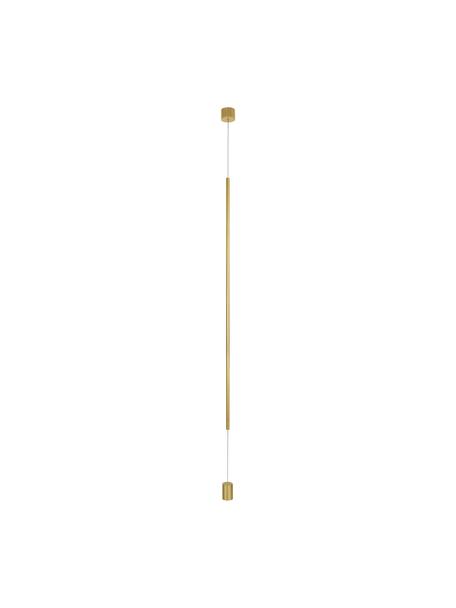Design LED-Pendelleuchte mit Bodenverankerung Elettra, Baldachin: Aluminium, beschichtet, Goldfarben, Ø 7 x H 120 cm