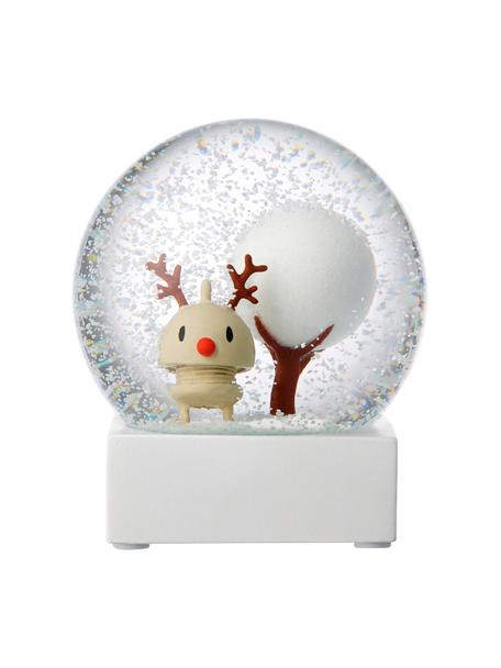 Sneeuwbol Bumble, Kunststof, metaal, Wit, beige, Ø 10 x H 11 cm