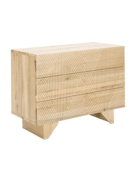 Cajonera de madera maciza Louis, Estructura: madera de fresno maciza b, Parte trasera: tablero de fibras de dens, Madera de fresno, An 100 x Al 75 cm