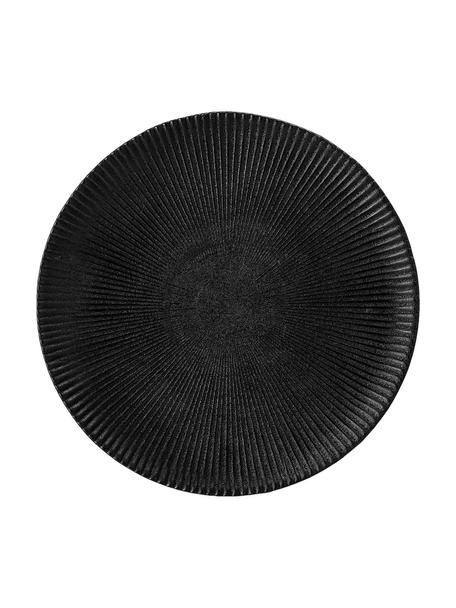 Platos de postre mates con relieves Neri, 2 uds., Gres
Con estructura de surcos y superficie ligeramente rugosa, Negro, Ø 23 cm