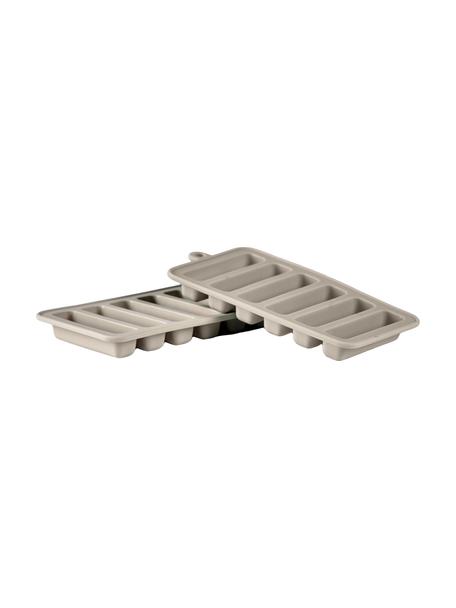 IJsblokjesvormen Bitt, 2 stuks, Siliconen, Beige, L 18 x B 9 cm