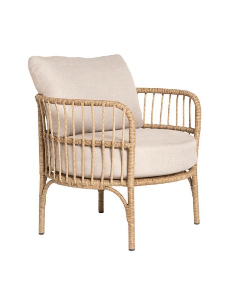 Fauteuil futon de jardin Hampton, Beige, brun clair, larg. 81 x prof. 77 cm