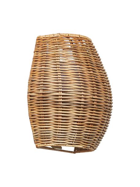Kinkiet zewnętrzny LED z funkcją przyciemniania z pilotem Saona, Włókno naturalne, Brązowy, S 21 x W 23 cm