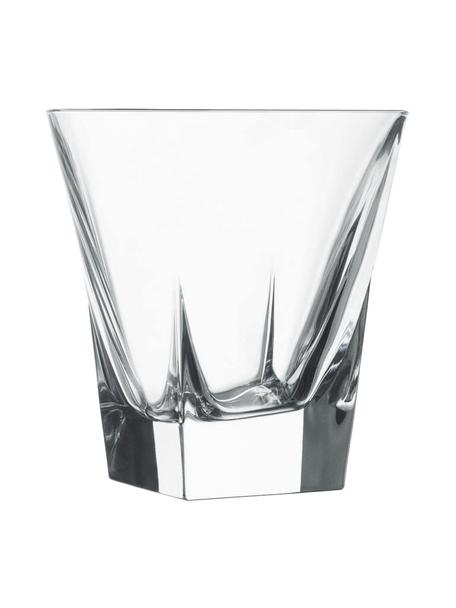 Bicchiere acqua con rilievo Fusion 6 pz, Vetro, Trasparente, Ø 9 x Alt. 10 cm, 270 ml