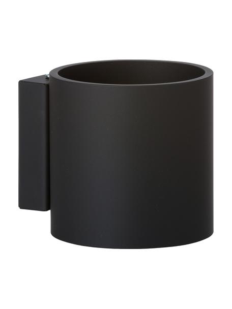 Kleine wandlamp Roda in zwart, Lampenkap: gepoedercoat aluminium, Zwart, 10 x 10 cm