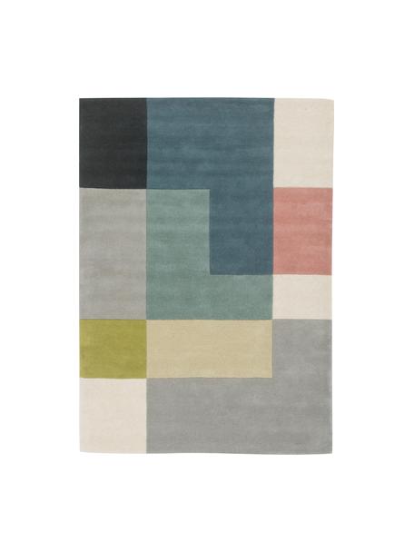 Designteppich Ometri aus Wolle, handgetuftet, 100 % Wolle

Bei Wollteppichen können sich in den ersten Wochen der Nutzung Fasern lösen, dies reduziert sich durch den täglichen Gebrauch und die Flusenbildung geht zurück., Bunt, B 140 x L 200 cm (Größe S)