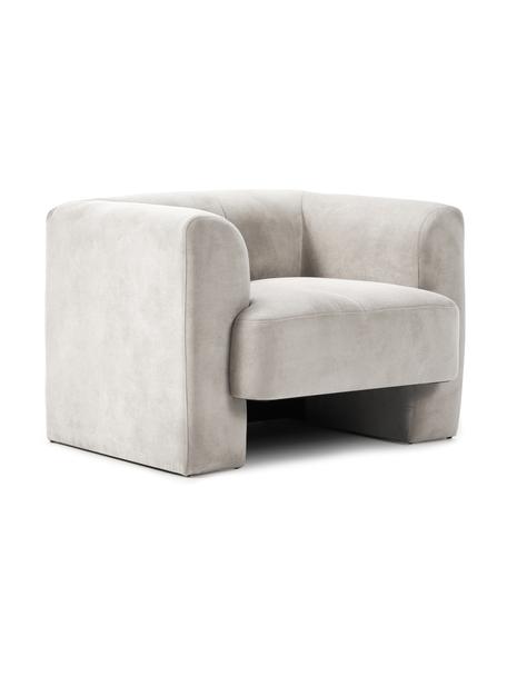 Sessel Bobi, Bezug: 88 % Polyester, 12 % Nylo, Gestell: Massives Kiefernholz, Webstoff Hellgrau, B 100 x T 82 cm