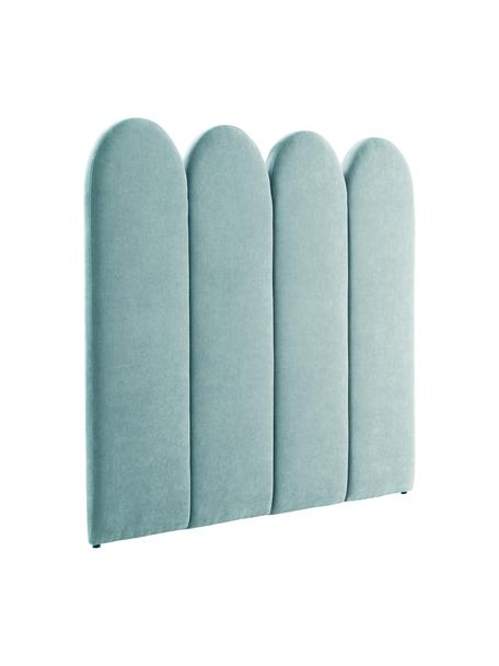 Cabecero tapizado chenilla Miami, Tapizado: 100% poliéster Alta resis, Estructura: madera de pino con certif, Tejido turquesa, An 185 x Al 124 cm