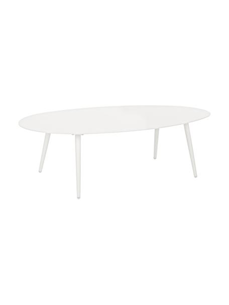 Ogrodowy stolik kawowy Ridley, Aluminium malowane proszkowo, Biały, S 120 x W 36 cm