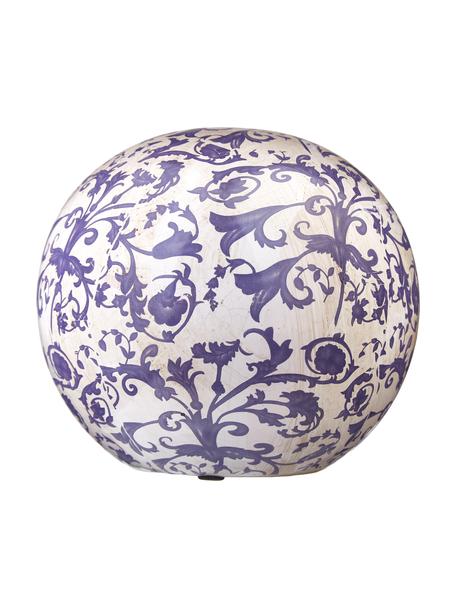 Boule décorative en céramique Cerino, Céramique, Lilas, blanc, Ø 13 x haut. 13 cm