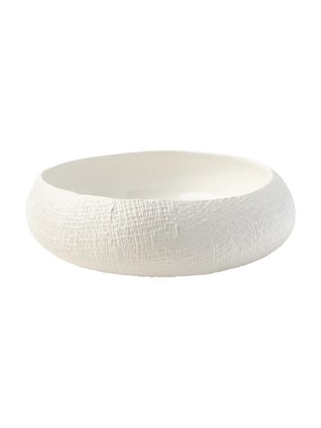 Handgefertigte Keramik-Schale Wendy, Keramik, Weiss, Ø 31 x H 10 cm