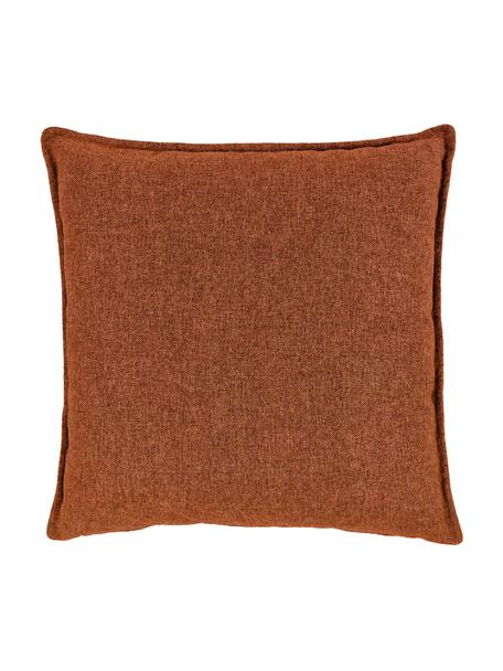 Sofa-Kissen Lennon, Bezug: 100% Polyester, Webstoff Terrakotta, B 60 x L 60 cm