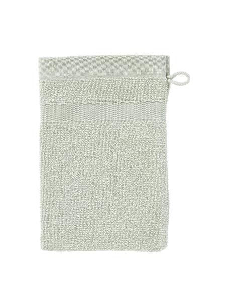 Gants de toilette en coton Camilla, 2 pièces, 100 % coton
Grammage léger, 400 g/m²

Le matériau est certifié STANDARD 100 OEKO-TEX®, 3883CIT, CITEVE, Vert sauge, larg. 16 x haut. 22 cm