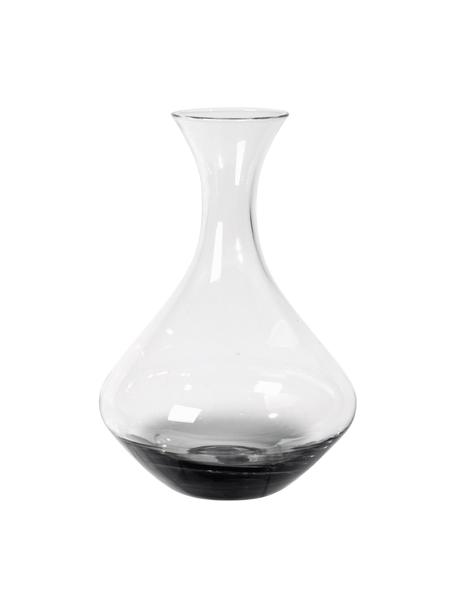 Jarra de vidrio sopaldo artesanalmente Smoke, 1,6 L, Vidrio soplado artesanalmente, Transparente gris oscuro, Al 25 cm, 1,6 L