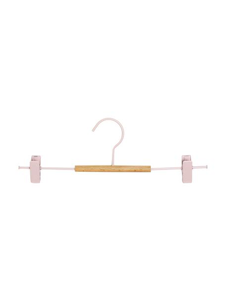 Kleiderbügel Adult Clip, 5 Stück, Holz, Stahl, pulverbeschichtet, Rosa, B 35 x H 12 cm