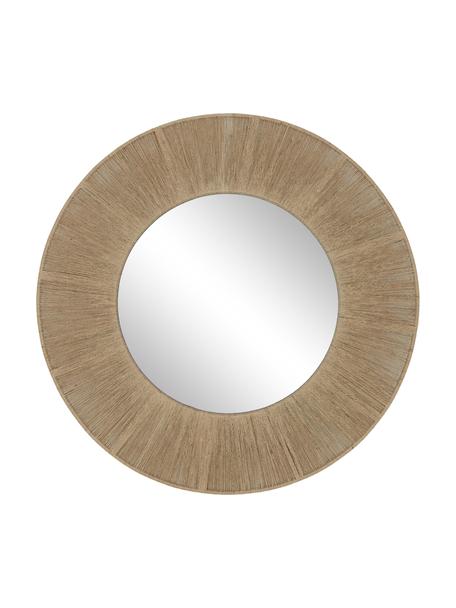 Specchio rotondo da parete con cornice in corda beige Citra, Cornice: metallo, corda di juta Re, Beige, Ø 90 x Prof. 3 cm