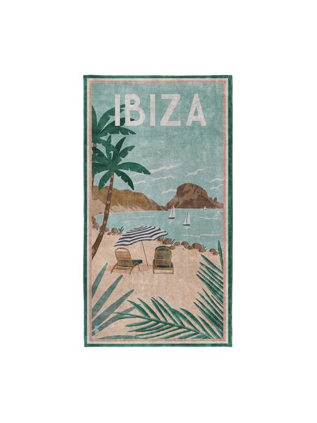Telo mare Ibiza, Stampa: 100% velluto, Multicolore, Larg. 90 x Lung. 170 cm