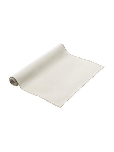 Linnen tafelloper Kennedy met bies, 100% gewassen linnen, Europees Vlas gecertificeerd, Beige, taupe, B 40 x L 150 cm