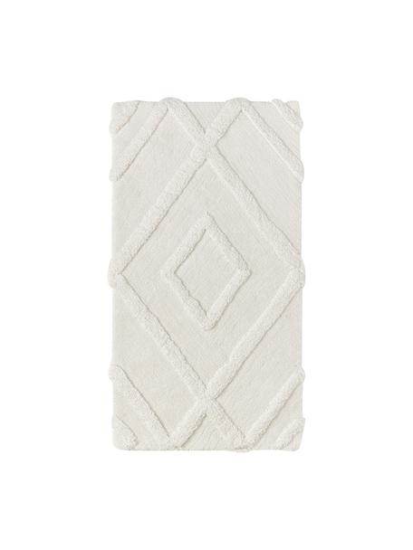 Načechraný koberec s vysokým vlasem a strukturovaným povrchem Magda, Krémově bílá, Š 80 cm, D 150 cm (velikost XS)