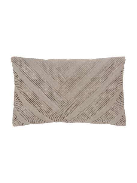 Funda de cojín de lino texturizada Maya, 51% lino, 49% algodón, Beige, An 30 x L 50 cm