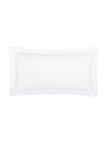 Satin-Kopfkissenbezüge Premium aus Bio-Baumwolle in Weiß mit Stehsaum, 2 Stück, Webart: Satin Fadendichte 400 TC,, Weiß, 40 x 80 cm