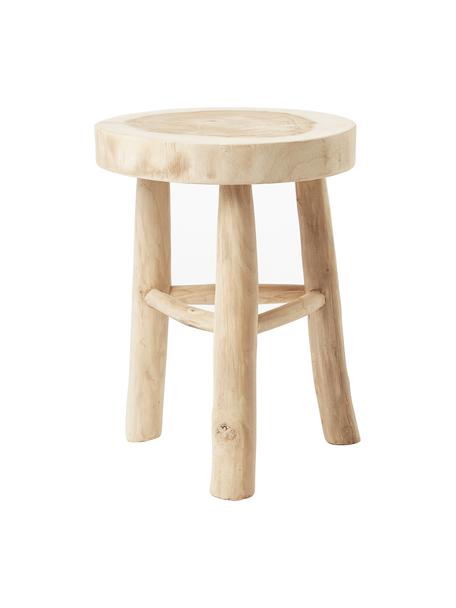 Kulatá stolička z dřeva mungur Beachside, Recyklované mungurové dřevo, přírodní, Dřevo mungur, Ø 35 cm, V 50 cm