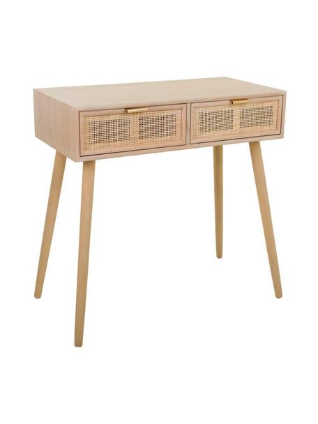 Konzolový stolík z dreva Cayetana, Svetlé drevo, Š 80 x V 79 cm