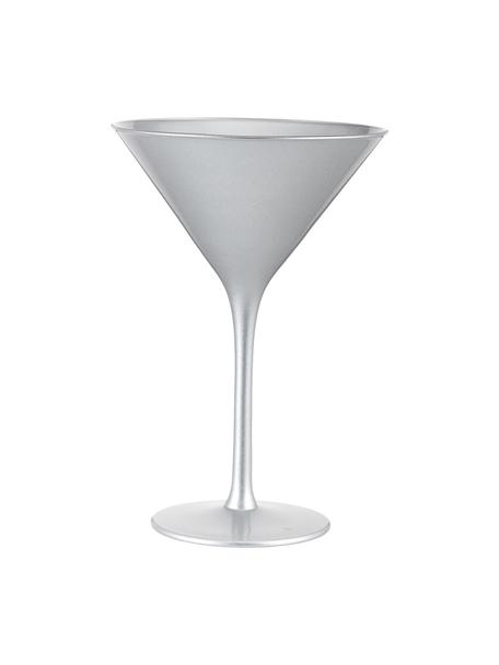 Cocktailglazen Elements, 6 stuks, Gecoat kristalglas, Zilverkleurig, Ø 12 x H 17 cm, 240 ml