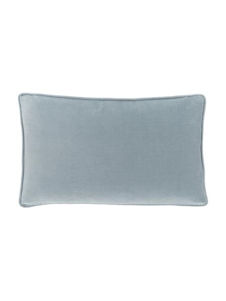 Funda de cojín de terciopelo Dana, 100% terciopelo de algodón, Azul claro, An 30 x L 50 cm