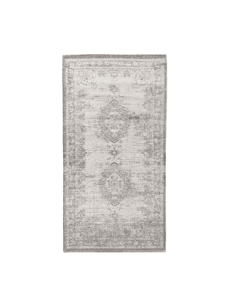 Alfombra de chenilla Medaillon, estilo vintage, Tonos grises claros estampado, An 230 x L 330 cm (Tamaño L)