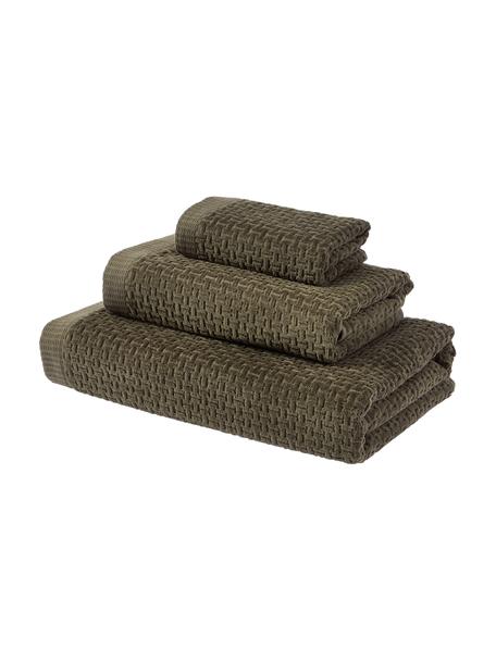 Lot de serviettes de bain Niam, 3 élém., 100 % coton
Grammage intermédiaire, 500 g/m²

Le matériau est certifié STANDARD 100 OEKO-TEX®, 8135CIT, CITEVE, Vert, Lot de tailles variées