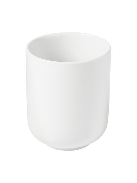 Porseleinen koffiemok Nessa, 4 stuks, Hoogwaardig hard porselein, Wit, Ø 8 x H 10 cm