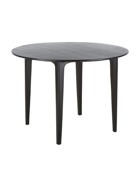 Okrúhly jedálenský stôl z mangového dreva Archie, Ø 110 cm, Masívne mangové drevo, lakované, Čierna, Ø 110 x V 75 cm