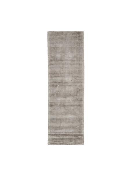 Ręcznie tkany chodnik z wiskozy Jane, Taupe, S 80 x D 250 cm
