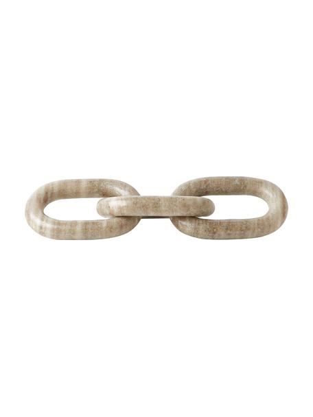 Deko-Objekt Milena aus braunem Marmor, Marmor, Beige, marmoriert, B 35 x H 10 cm