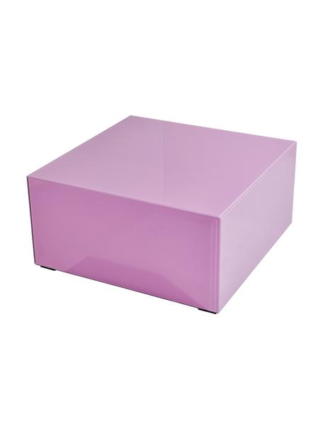 Purple Pop salontafel met spiegeleffect, Vezelplaat met gemiddelde dichtheid (MDF), glas, gebeitst, Lila, B 60 cm x H 30 cm