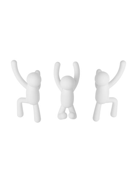 Design Wandhaken-Set Buddy, 3-tlg., Kunststoff (ABS), Weiß, Set mit verschiedenen Größen